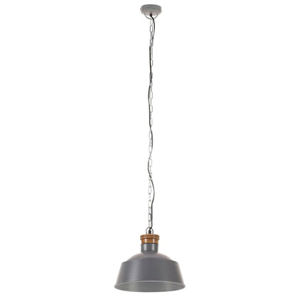 Berkfield Industrial Hanging Lamp 32 cm Grey E27