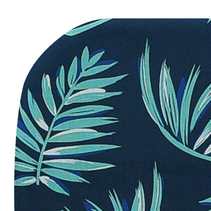 Berkfield Folding Sun Loungers 2 pcs Steel and Fabric Leaf Pattern