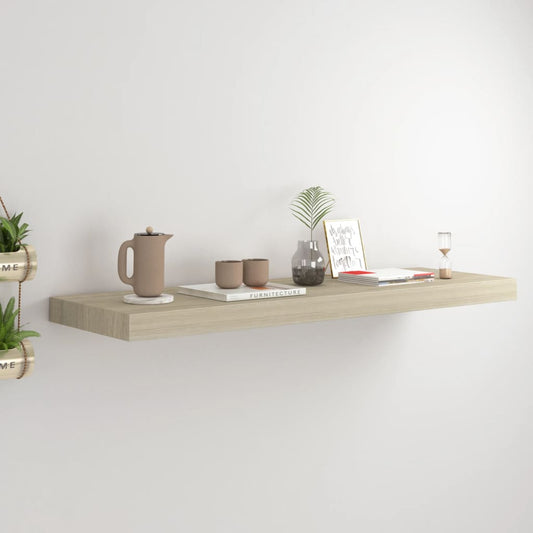 Berkfield Floating Wall Shelf Oak 80x23.5x3.8 cm MDF
