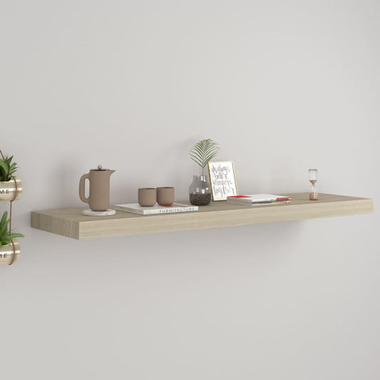 Berkfield Floating Wall Shelf Oak 90x23.5x3.8 cm MDF
