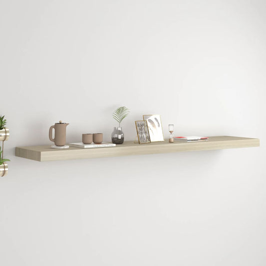 Berkfield Floating Wall Shelf Oak 120x23.5x3.8 cm MDF