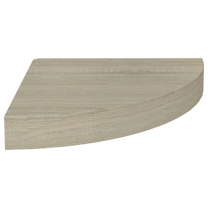 Berkfield Floating Corner Shelf Oak 25x25x3.8 cm MDF