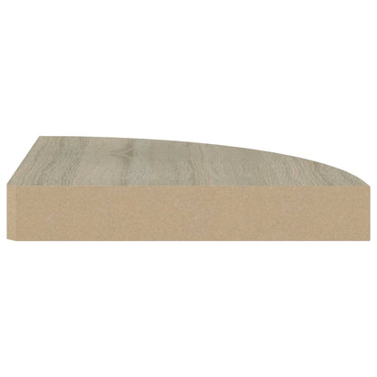 Berkfield Floating Corner Shelf Oak 25x25x3.8 cm MDF