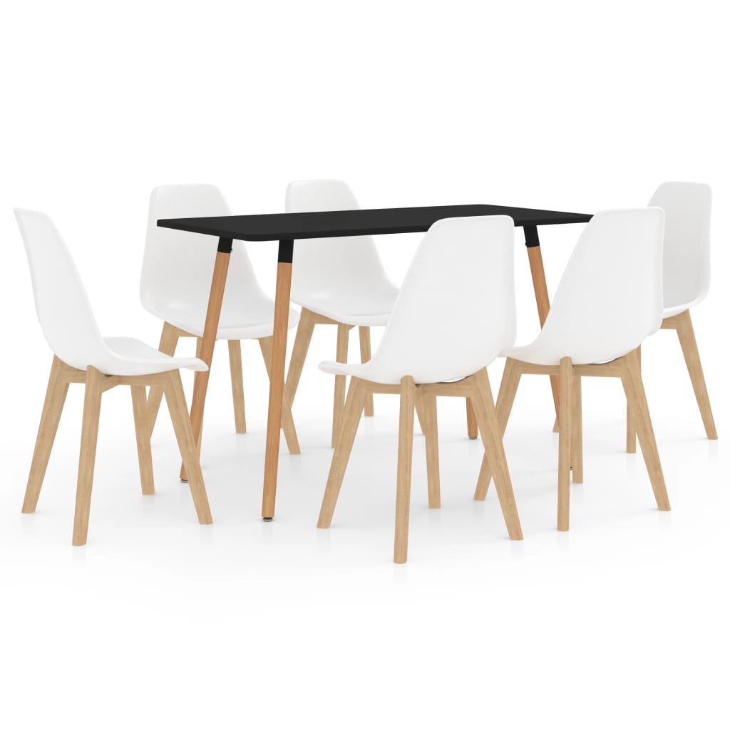 Berkfield 7 Piece Dining Set White