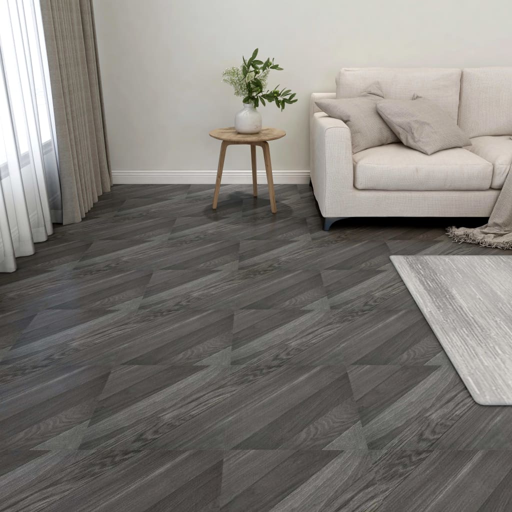 Berkfield Self-adhesive Flooring Planks 55 pcs PVC 5.11 m�__ Grey Striped