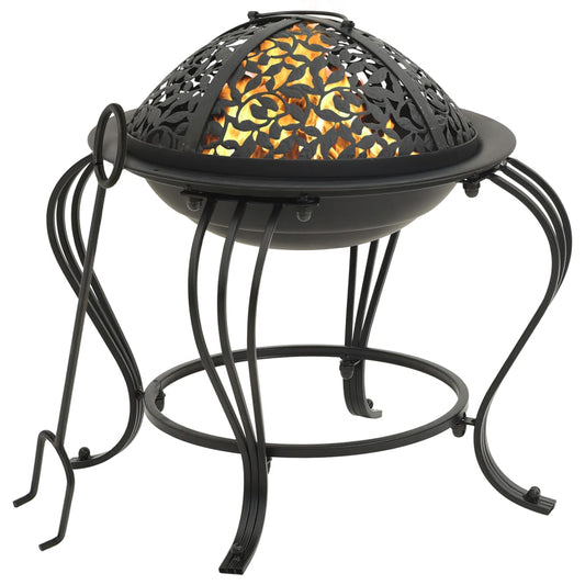 Berkfield Fire Pit with Poker 49 cm Steel