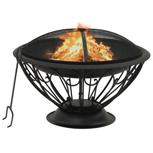 Berkfield Fire Pit with Poker 75 cm XXL Steel