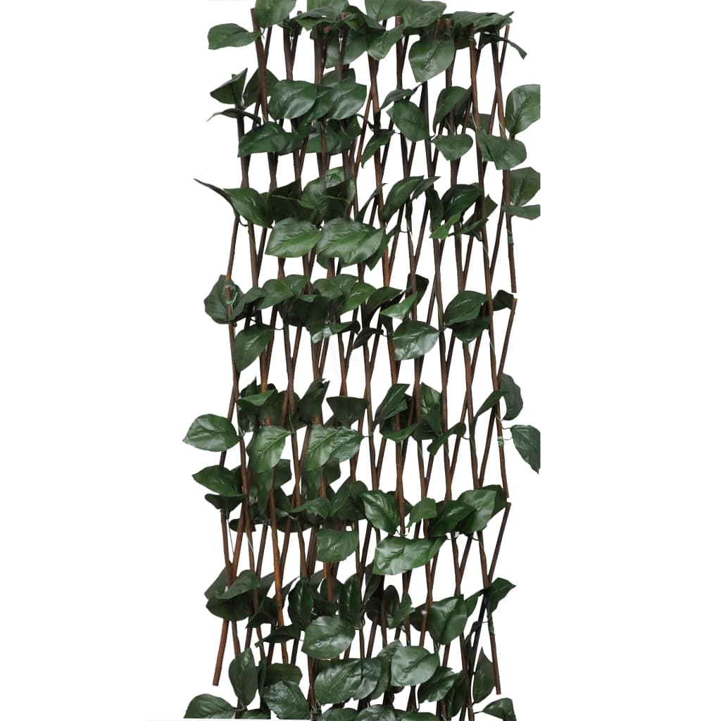 Berkfield Willow Trellis Fences 5 pcs with Artificial Leaves 180x30 cm