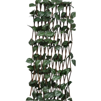 Berkfield Willow Trellis Fences 5 pcs with Artificial Leaves 180x30 cm