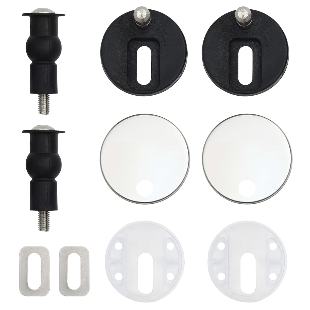 Berkfield WC Toilet Seats with Soft Close Lid 2 pcs MDF Beach Design