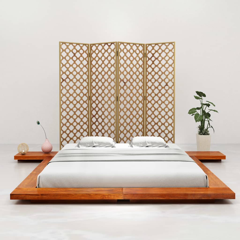 Berkfield Japanese Futon Bed Frame Solid Acacia Wood 160x200 cm