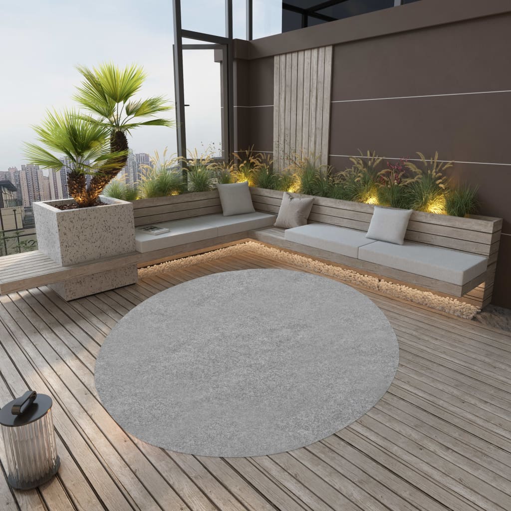 Berkfield Artificial Grass with Studs Dia.170 cm Grey Round
