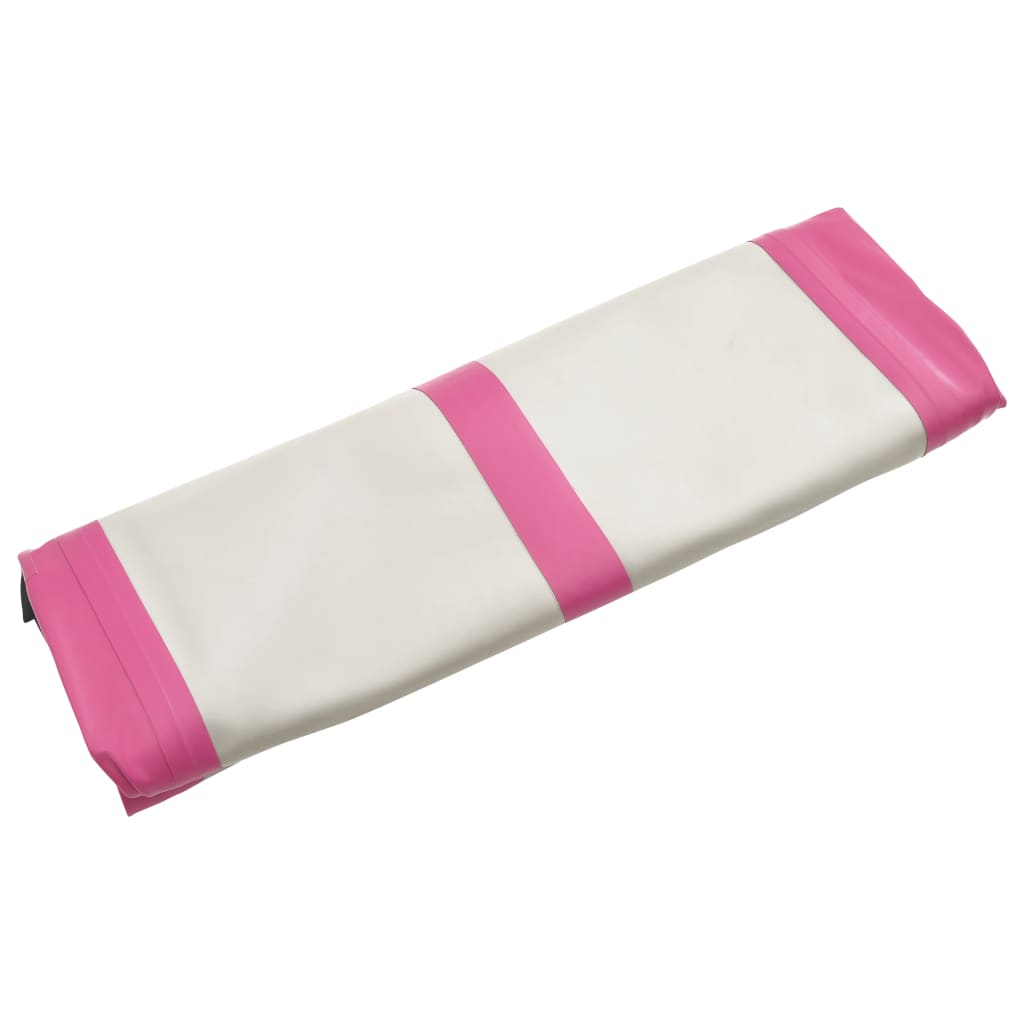 Berkfield Inflatable Gymnastics Mat with Pump 60x100x15 cm PVC Pink