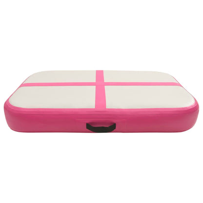 Berkfield Inflatable Gymnastics Mat with Pump 60x100x15 cm PVC Pink