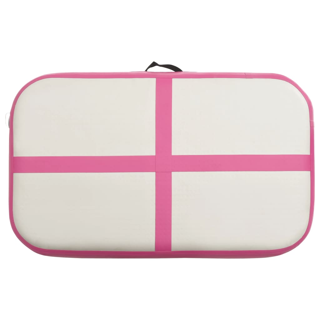 Berkfield Inflatable Gymnastics Mat with Pump 60x100x15 cm PVC Pink