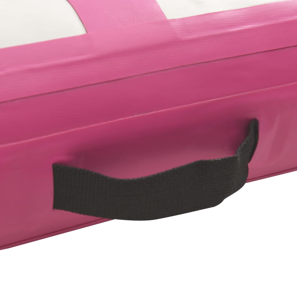 Berkfield Inflatable Gymnastics Mat with Pump 60x100x15 cm PVC Pink