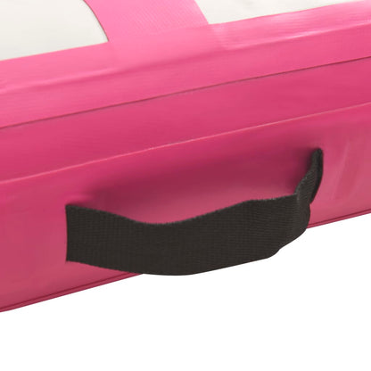 Berkfield Inflatable Gymnastics Mat with Pump 60x100x15 cm PVC Pink