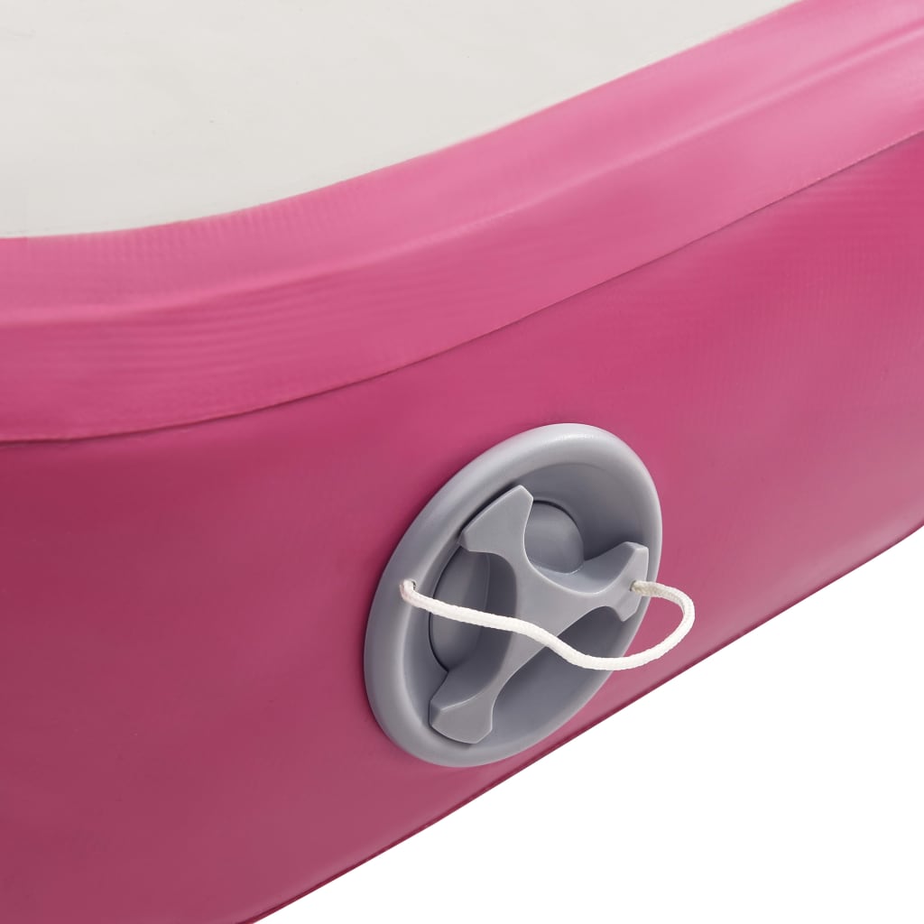 Berkfield Inflatable Gymnastics Mat with Pump 60x100x15 cm PVC Pink