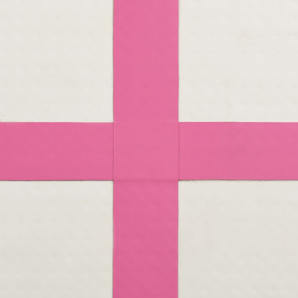Berkfield Inflatable Gymnastics Mat with Pump 60x100x15 cm PVC Pink
