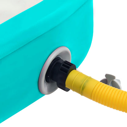 Berkfield Inflatable Gymnastics Mat with Pump 200x200x15 cm PVC Green