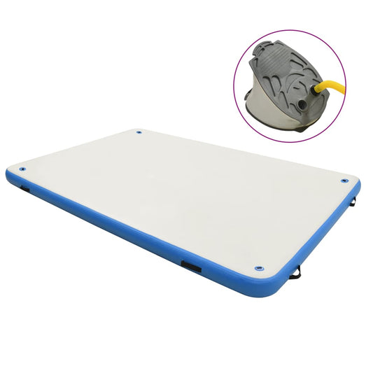 Berkfield Inflatable Floating Deck Blue and White 200x150x15 cm