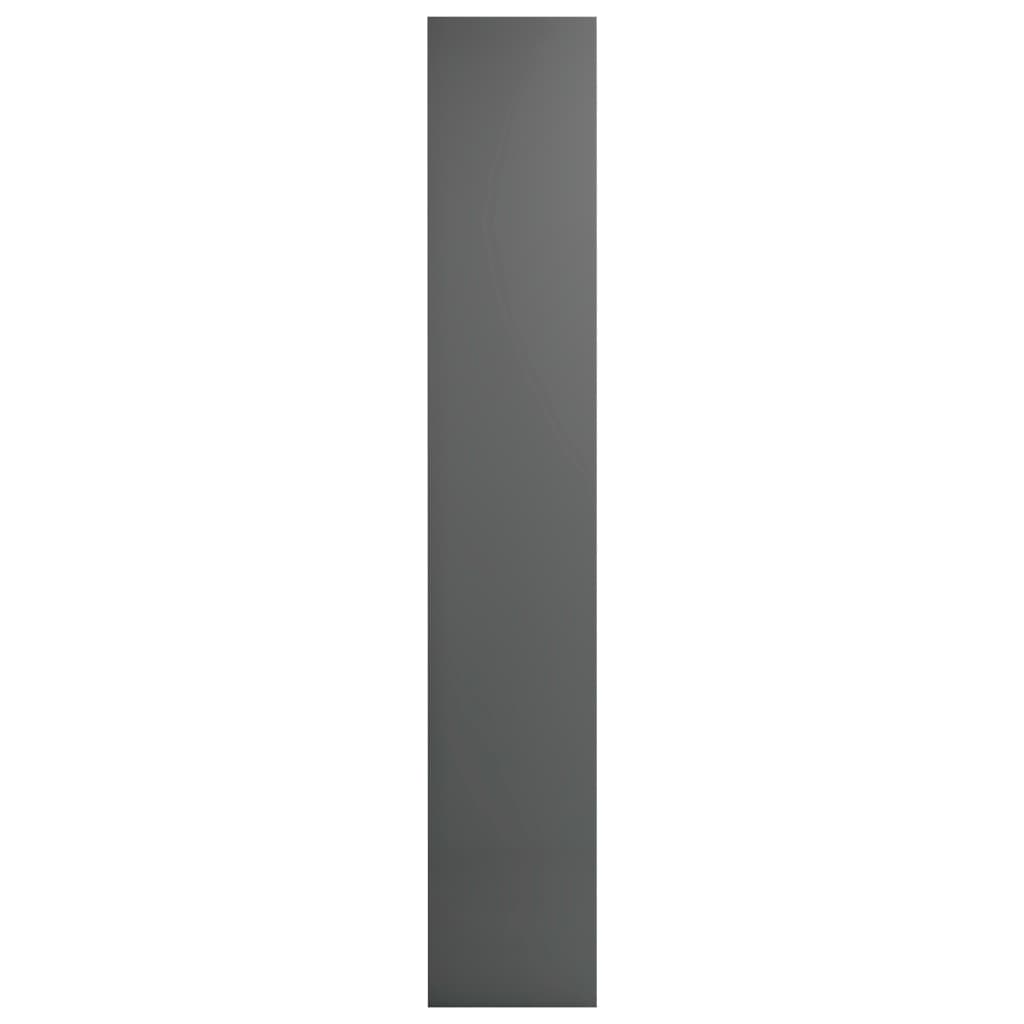 Berkfield CD Cabinets 2 pcs High Gloss Grey 21x16x93.5 cm Engineered Wood