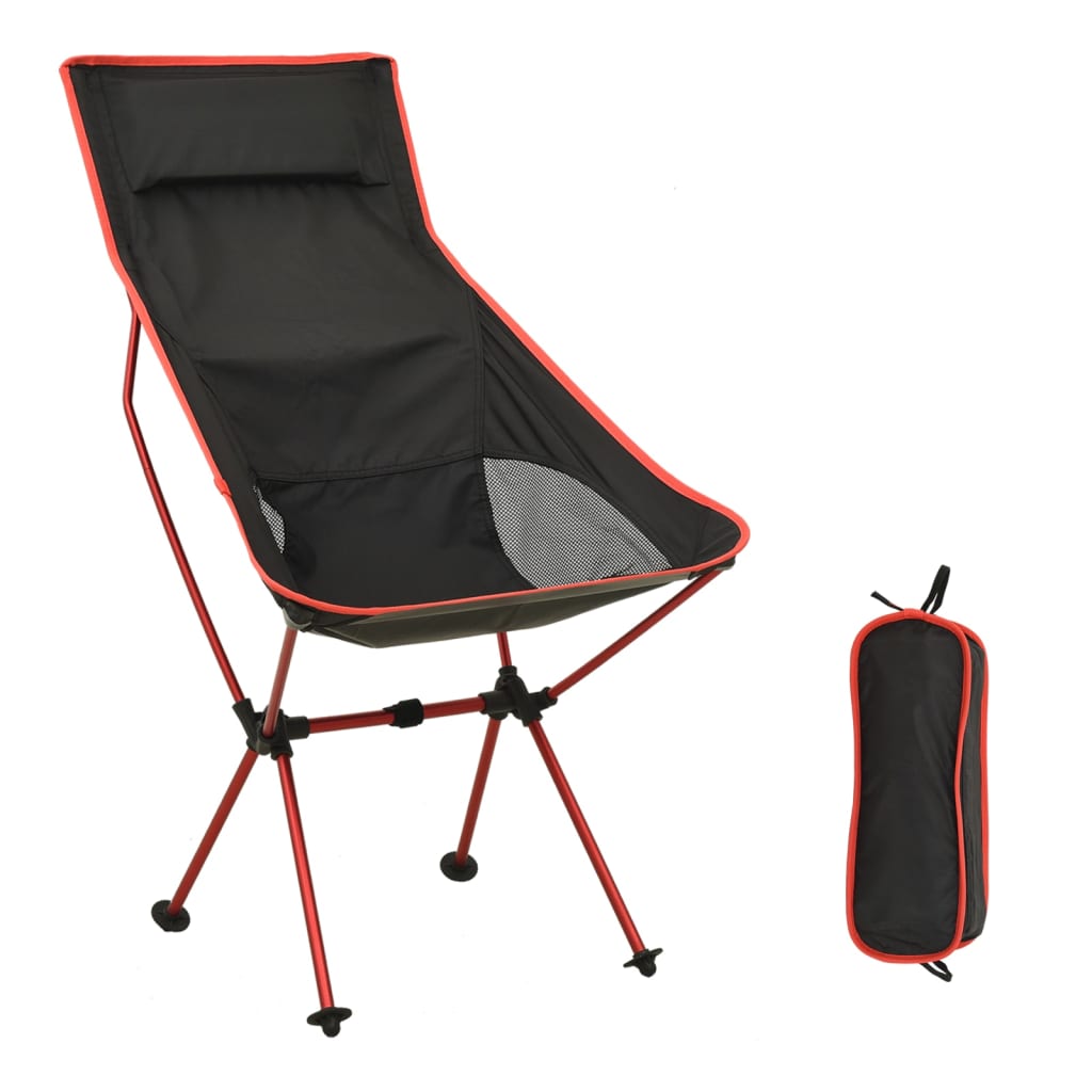 Berkfield Foldable Camping Chair PVC and Aluminium Black
