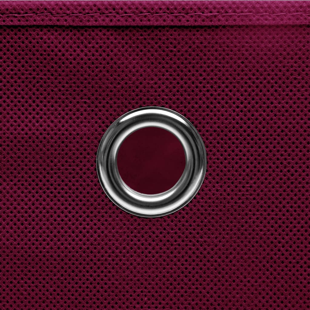 Berkfield Storage Boxes with Covers 4 pcs 28x28x28 cm Dark Red