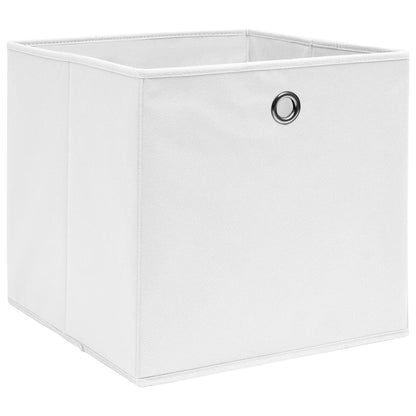 Berkfield Storage Boxes 10 pcs Non-woven Fabric 28x28x28 cm White