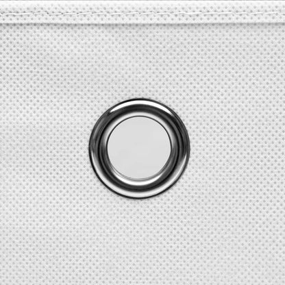 Berkfield Storage Boxes 10 pcs Non-woven Fabric 28x28x28 cm White