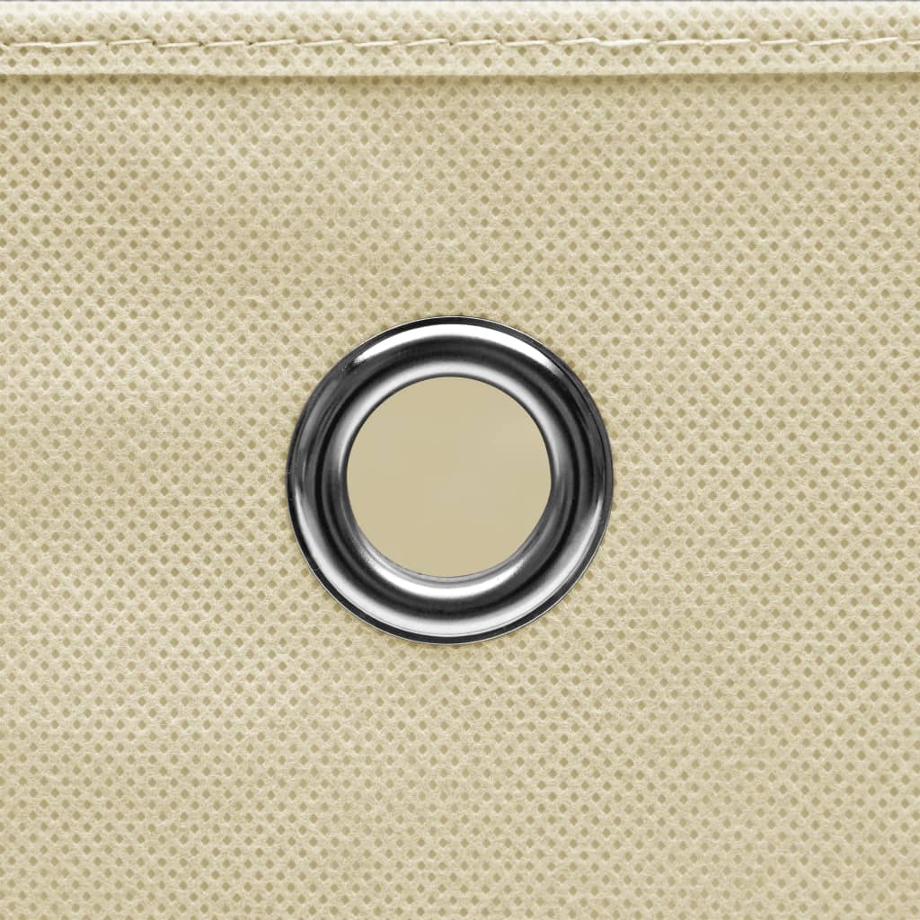 Berkfield Storage Boxes with Covers 4 pcs 28x28x28 cm Cream