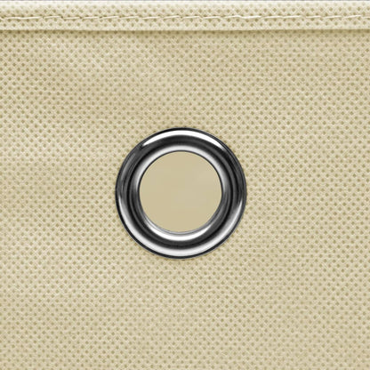 Berkfield Storage Boxes with Covers 4 pcs 28x28x28 cm Cream