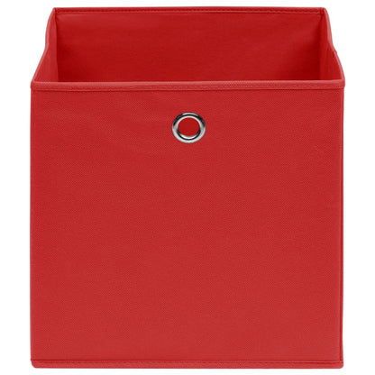 Berkfield Storage Boxes 10 pcs Non-woven Fabric 28x28x28 cm Red