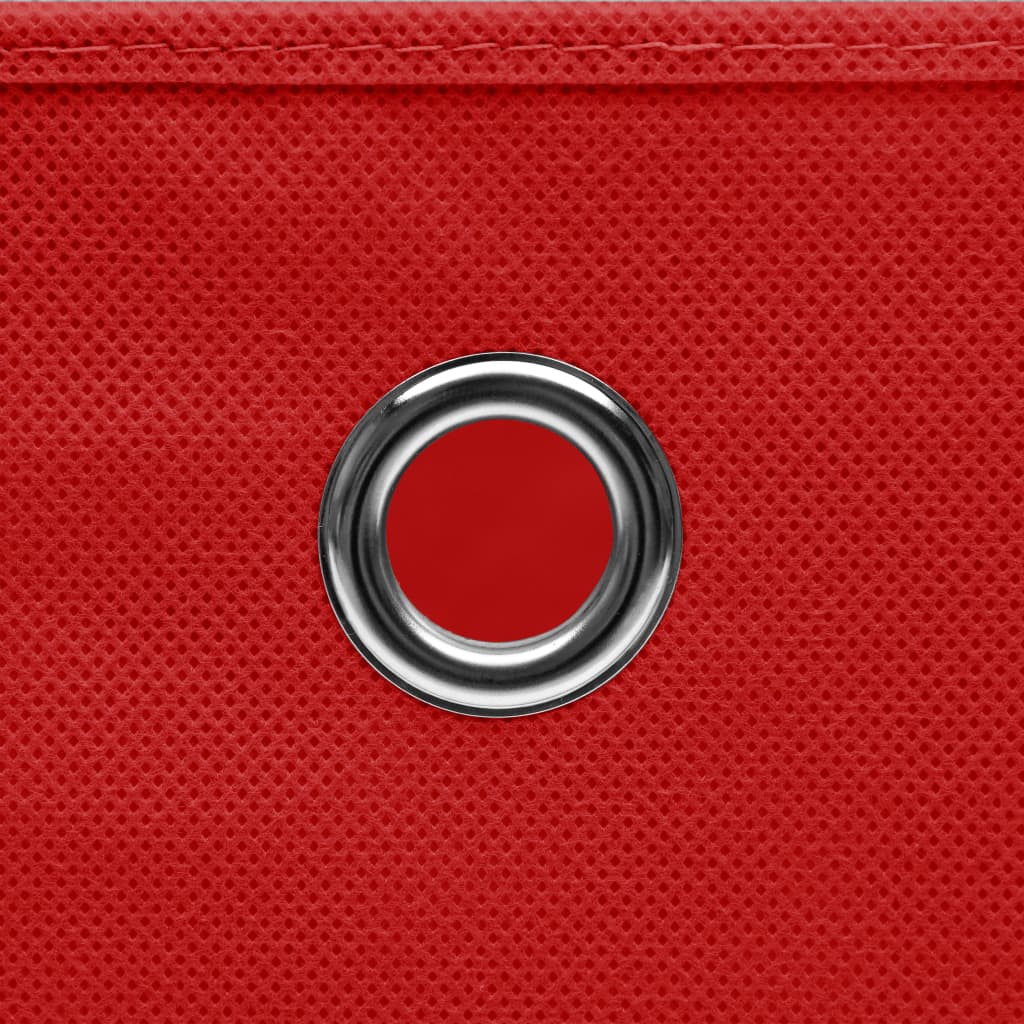 Berkfield Storage Boxes 10 pcs Non-woven Fabric 28x28x28 cm Red