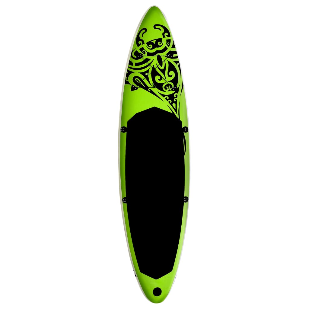 Berkfield Inflatable Stand Up Paddleboard Set 320x76x15 cm Green