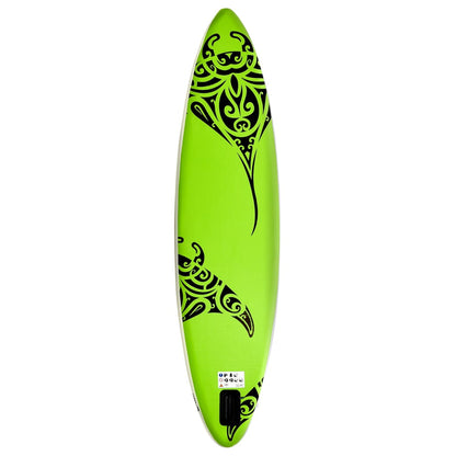 Berkfield Inflatable Stand Up Paddleboard Set 320x76x15 cm Green