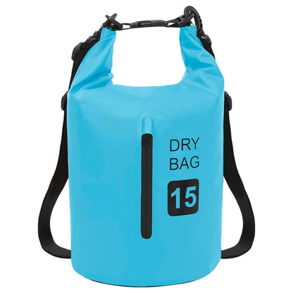Berkfield Dry Bag with Zipper Blue 15 L PVC