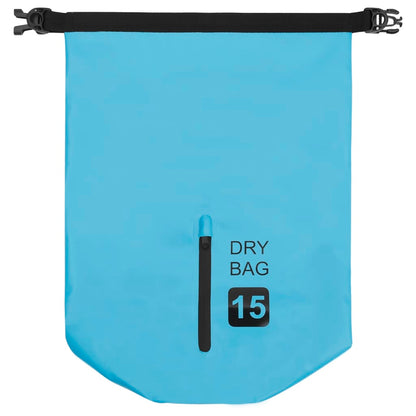 Berkfield Dry Bag with Zipper Blue 15 L PVC