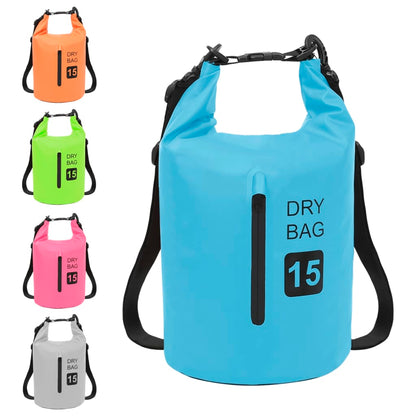 Berkfield Dry Bag with Zipper Blue 15 L PVC