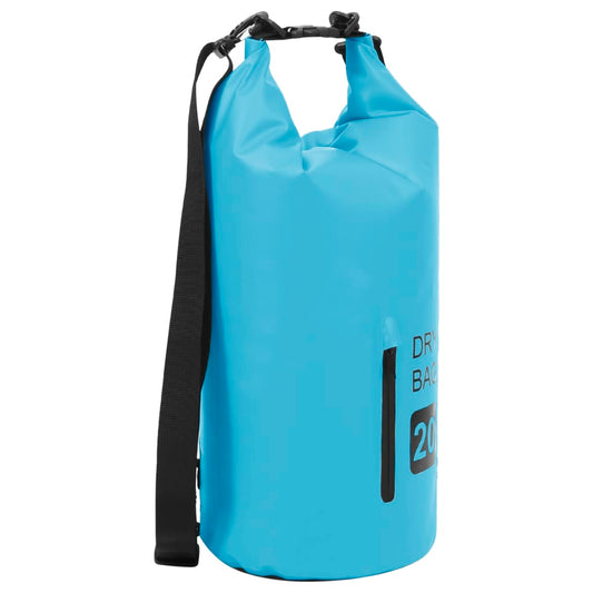 Berkfield Dry Bag with Zipper Blue 20 L PVC