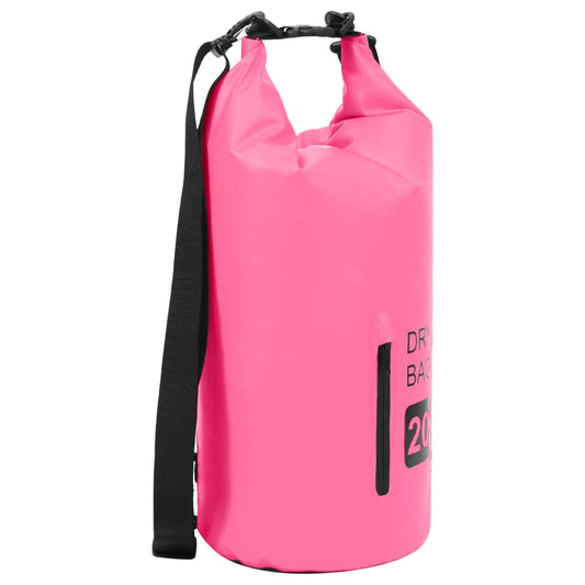 Berkfield Dry Bag with Zipper Pink 20 L PVC