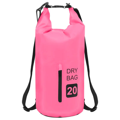 Berkfield Dry Bag with Zipper Pink 20 L PVC
