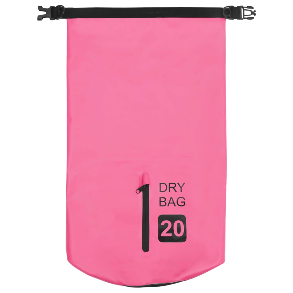 Berkfield Dry Bag with Zipper Pink 20 L PVC