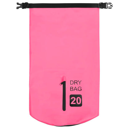 Berkfield Dry Bag with Zipper Pink 20 L PVC
