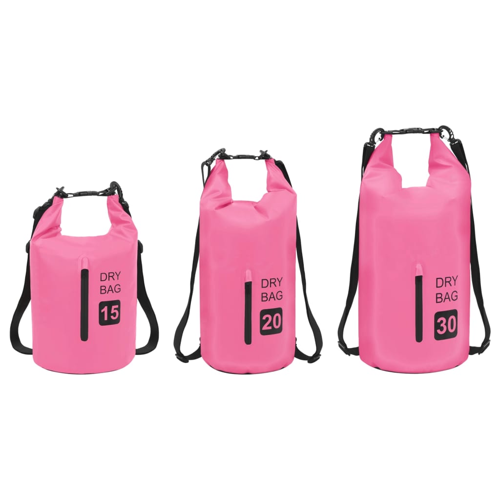 Berkfield Dry Bag with Zipper Pink 20 L PVC