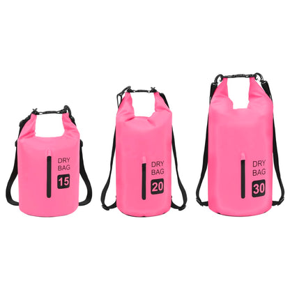 Berkfield Dry Bag with Zipper Pink 20 L PVC