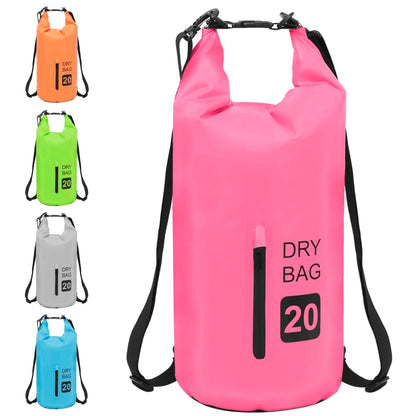 Berkfield Dry Bag with Zipper Pink 20 L PVC