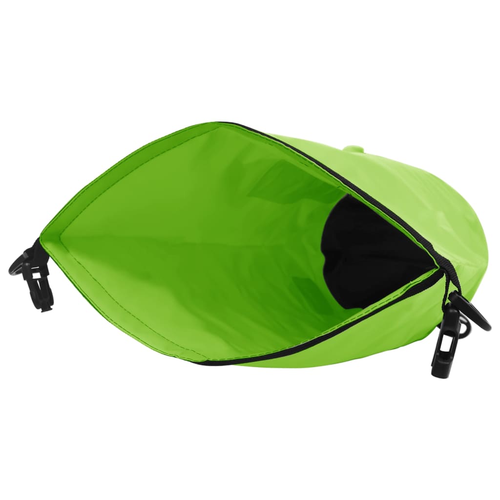Berkfield Dry Bag with Zipper Green 15 L PVC