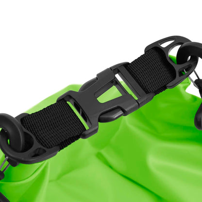 Berkfield Dry Bag with Zipper Green 15 L PVC