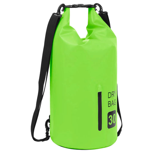 Berkfield Dry Bag with Zipper Green 30 L PVC